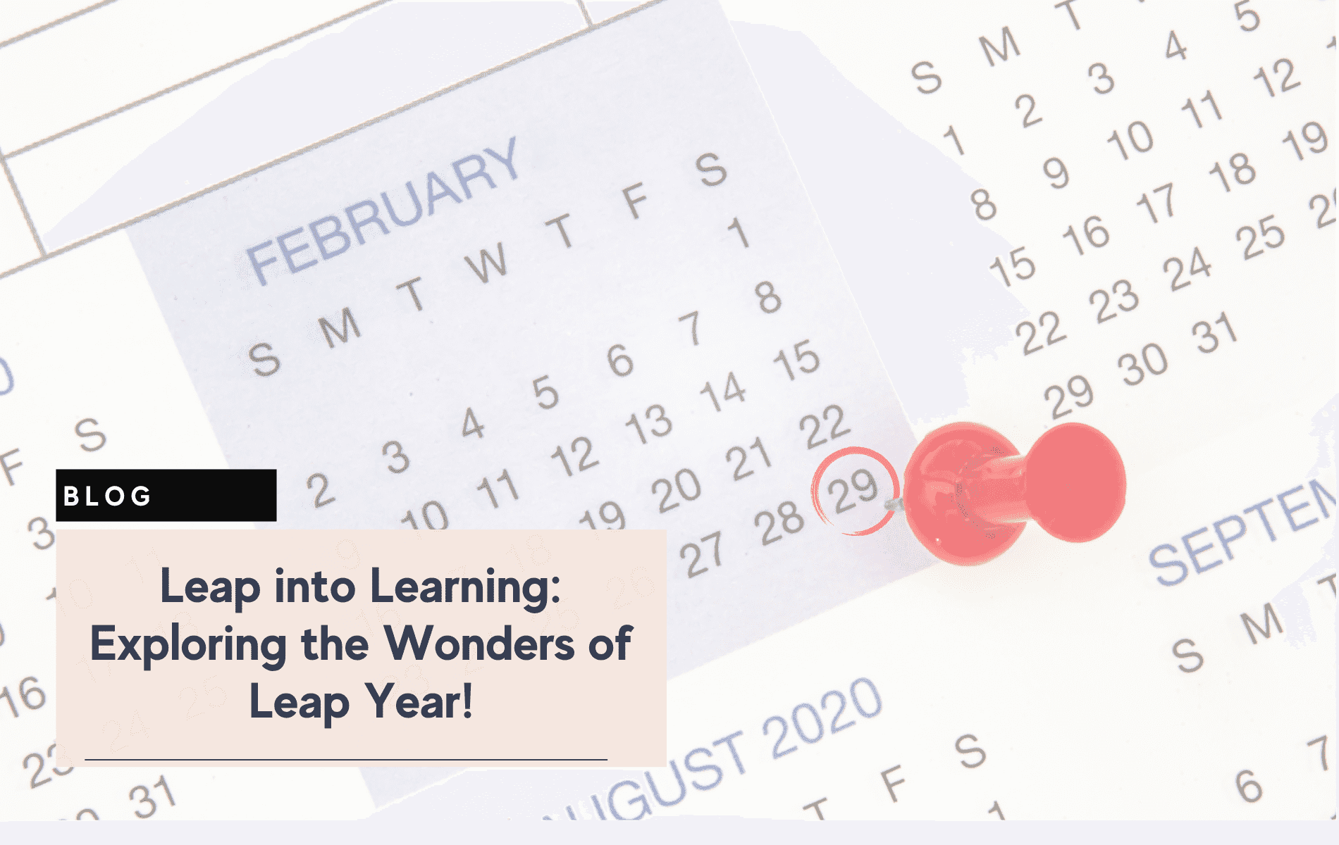 Calendar showing February 29th circled with a red pushpin.